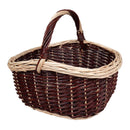 Cos de piata din rachita model maro - crem - Delumani - Magazin Online Romanesc 