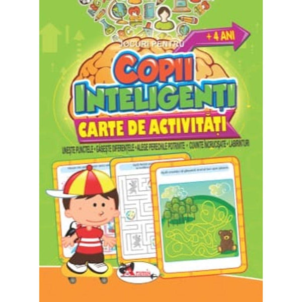Jocuri pentru copii inteligenti, +4 ani. Carte de activitati - Aramis - Delumani - Magazin Romanesc 
